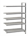 Thumbnail image #1 for Cambro Camshelving Elements XTRA 5-Tier Stationary Add-On Polymer Shelving Unit, 21 x 48 x 72 Inches, Speckled Gray