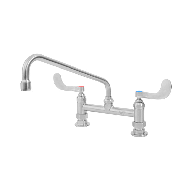 Product image #1 for EverSteel Double Pantry Deck-Mount Mixing Faucet with 12-Inch Swing Nozzle, 8-Inch Centers