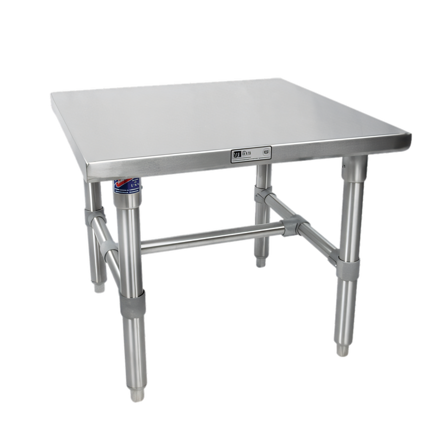 Product image #1 for John Boos 30 x 24 x 20-Inch Open Base Machine Stand with 16/300 Stainless Steel Top and Galvanized Legs