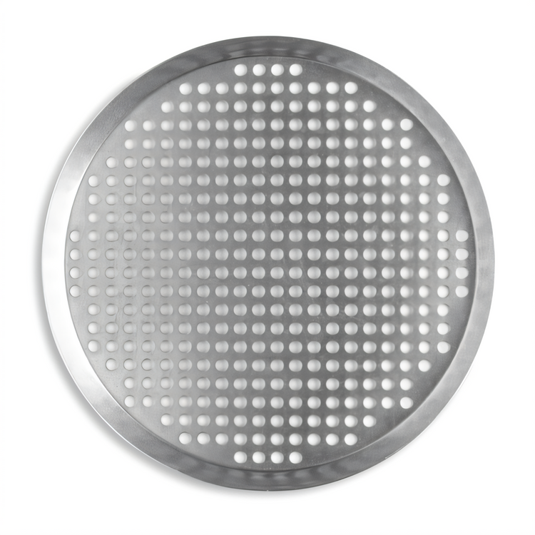 Product image #1 for Vollrath 14-Inch Round Extra Perforated Press Cut Tapered/Nesting Aluminum Pizza Pan