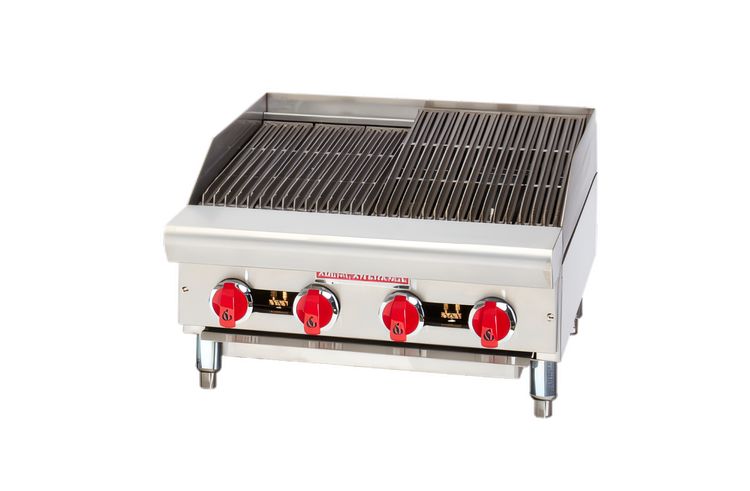 Product image #1 for American Range 24-Inch Gas Countertop Charbroiler with 4 Burners and Cast Iron Grates
