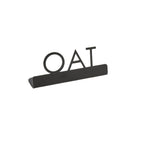 Thumbnail image #2 for American Metalcraft SBO3 Black Stainless Steel Oat Table Sign, 1-1/4 Inch High Case of 144