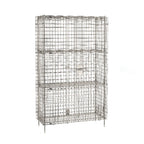 Thumbnail image #1 for Metro Super Erecta SEC35S-2SE Stationary Stainless Steel Wire Security Unit with 2 Shelves, 50-1/2 W x 21-1/2 D x 66-13/16 H