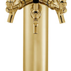 Thumbnail image #1 for Perlick Corporation 4026TF2 3-Faucet Glycol-Cooled Countertop Draft Beer Tower, Extra-Height Tarnish-Free Brass, 15-3/4"H