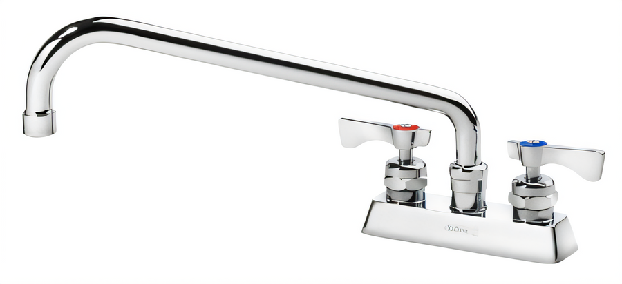 Product image #1 for Krowne Royal Series Deck Mount Manual Faucet, 12-Inch Swing Spout, 4-Inch Centers