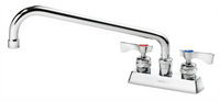 Krowne Royal Series Deck Mount Manual Faucet, 12-Inch Swing Spout, 4-Inch Centers