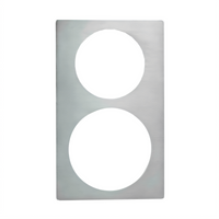 Vollrath Miramar Single Size Stainless Steel Template Adapter Plate with 2 Round Cutouts
