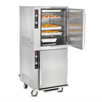 FWE MTU-5-5 Mobile Split-Cavity Moisture Heated Holding Cabinet with Dutch Doors