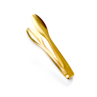 American Metalcraft 9-Inch Hammered Serving Tongs, 18/0 Stainless Steel, Vintage Gold Finish