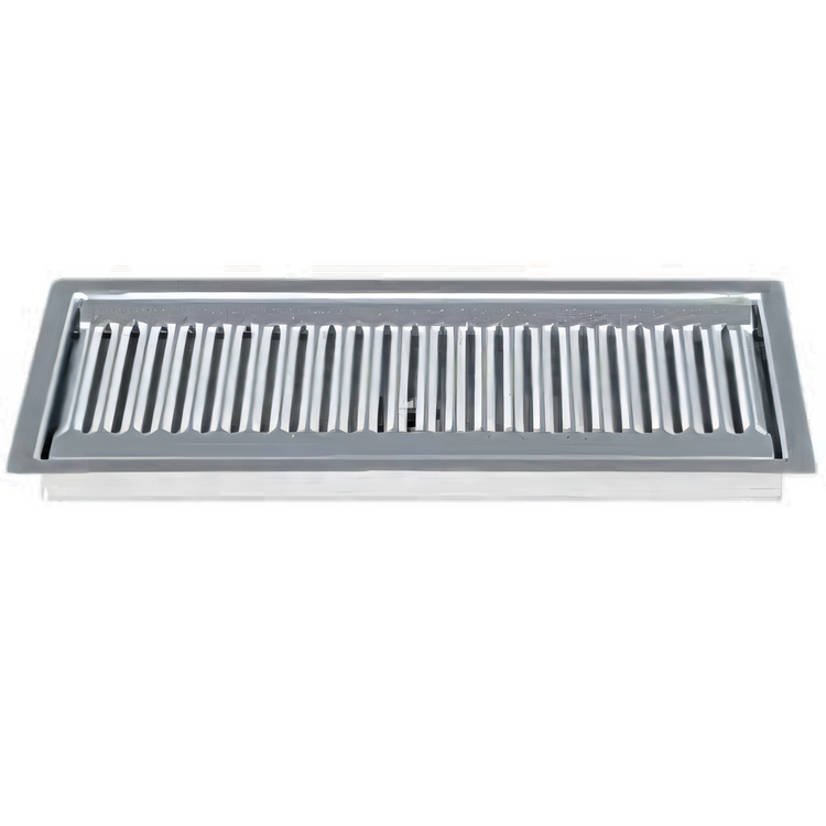 Product image #1 for Drop-In Stainless Steel Drip Tray Trough with Louvered Screen and 1/2 Inch NPT Drain