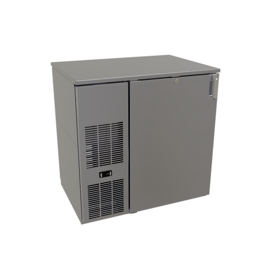 Product image #1 for Glastender CP1FB36 Pass-Thru Back Bar Cooler, 36-Inch, One-Section, Front-Serviced, Self-Contained