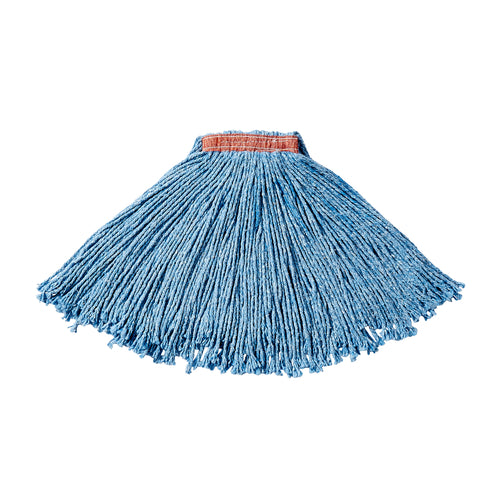Product image #1 for Premium 16 oz Blue All-Purpose Cut-End Mop Head, 4-Ply Cotton/Rayon/Synthetic Blend