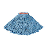 Premium 16 oz Blue All-Purpose Cut-End Mop Head, 4-Ply Cotton/Rayon/Synthetic Blend