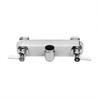 Fisher 5400-CV 8-Inch On-Center Splash-Mounted Control Valve with Swivel Outlet and Check Valves