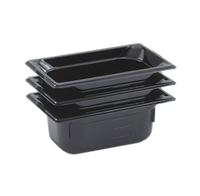 Vollrath Super Pan 1/4 GN 4-Inch Deep Black High-Temp Resin Food Pan