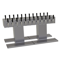 Glastender Double-Sided Glycol-Cooled Draft Dispensing Tower, 24 Faucets, 2 Columns, Countertop, Grainline Finish