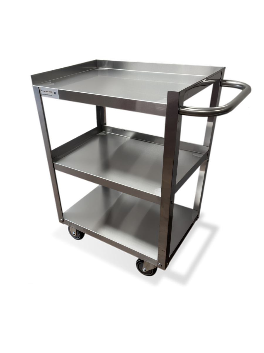 Product image #1 for Steel Works Stainless 3-Shelf Stainless Steel Bus Cart