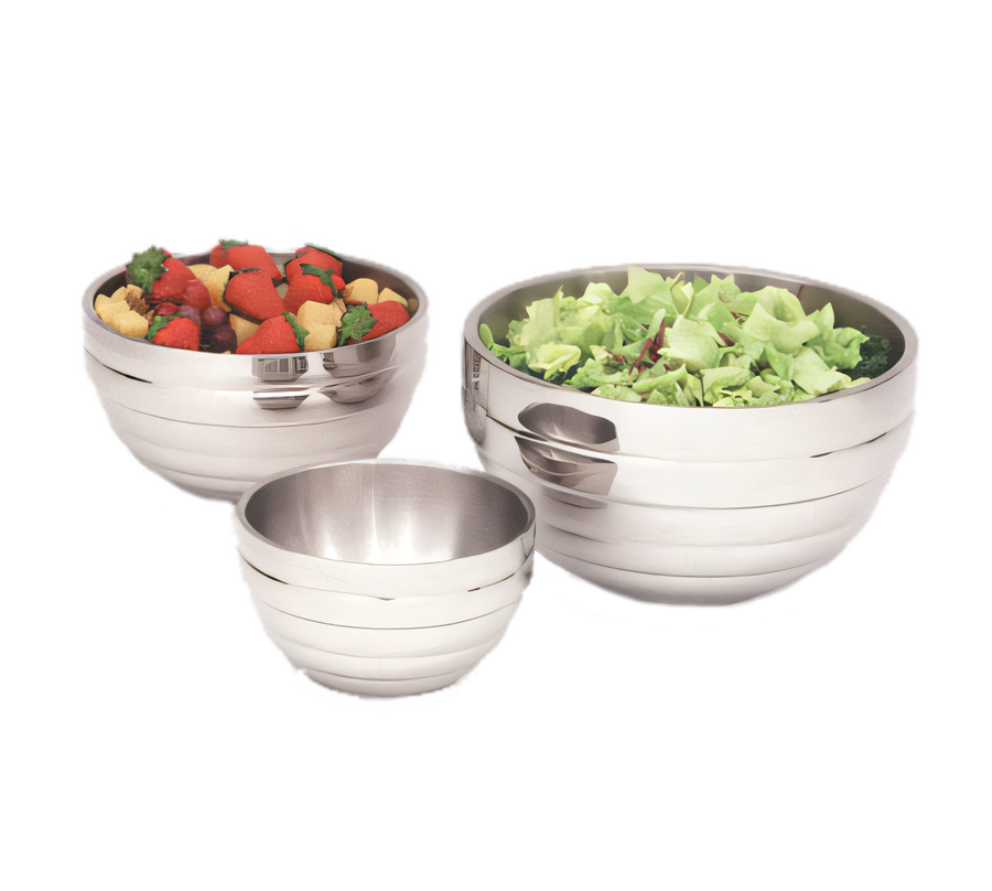 Product image #1 for Vollrath Round Beehive Insulated Double-Wall Serving Bowl, 6.9 Quart, 18/8 Stainless Steel