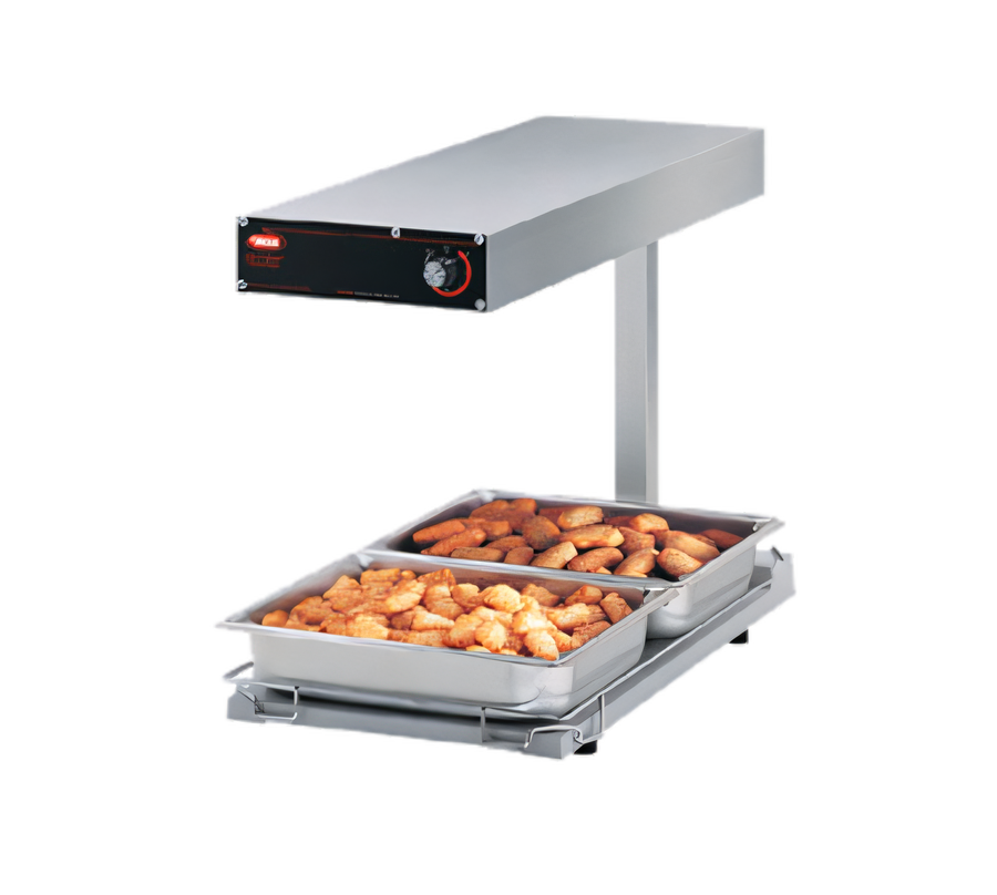 Product image #1 for Hatco Glo-Ray Portable Foodwarmer / Fry Dump Station with Heated Base and Incandescent Lights, Rod Style, 12.75 x 24 Inches