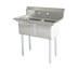 Thumbnail image #1 for Omcan 53-Inch Wide 2-Compartment Pot Sink with 24 x 24 x 14-Inch Bowls, 18-Gauge 304 Stainless Steel