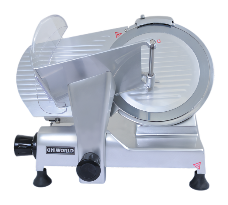 Product image #1 for Uniworld 9-Inch Manual Gravity Feed Belt-Driven Countertop Meat Slicer, 110V