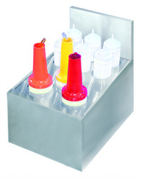 Krowne Royal Series Insulated Freestanding Juice Bottle Storage Bin, 12 x 19 Inches, 9-Container Capacity