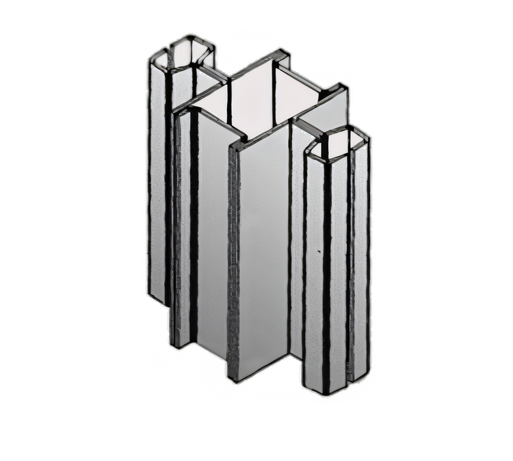 Product image #1 for Eagle Group Back-to-Back Stainless Steel Upright Assembly for Cantilevered Shelving, 60 Inch High, Floor-to-Ceiling Mount