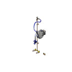 Thumbnail image #1 for T&S Brass B-7232-U05XS10E Open Wall-Mount Retractable Hose Reel Assembly with 35-Foot Hose, Mixing Faucet, and Blue Spray Valve