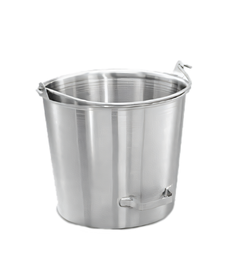 Product image #1 for Vollrath 14 3/4 Quart Tapered Stainless Steel Dairy Pail with Side Tilting Handle