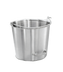 Thumbnail image #1 for Vollrath 14 3/4 Quart Tapered Stainless Steel Dairy Pail with Side Tilting Handle