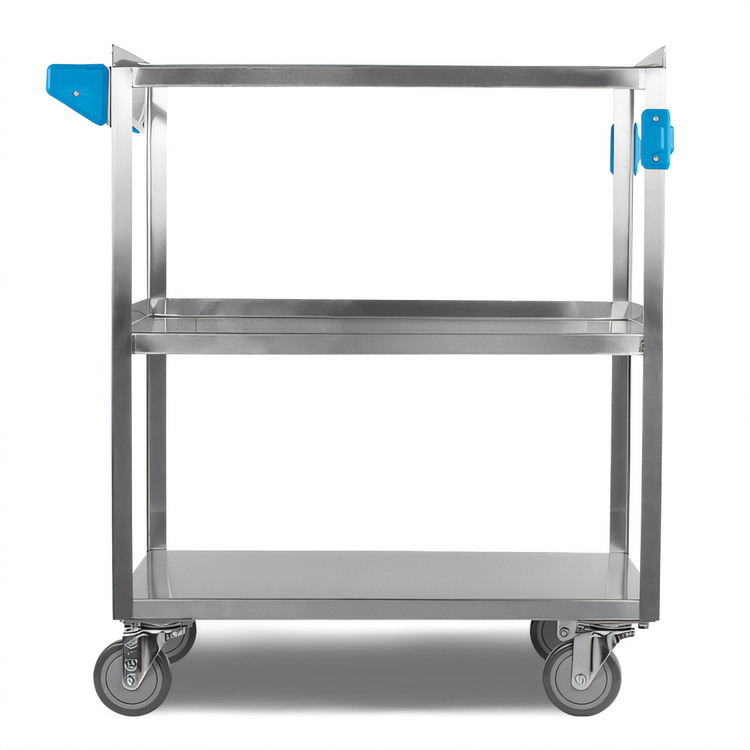 Product image #1 for Carlisle Stainless Steel 3-Shelf Utility Bus Cart, 500 lb Capacity, 18 x 27 in.