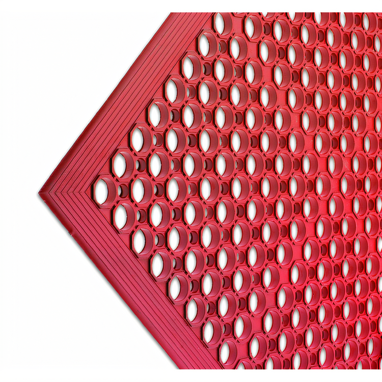 Product image #1 for San Jamar Grease-Resistant Anti-Fatigue Rubber Kitchen Mat, 36 x 60 Inches, 1/2 Inch Thick, Red
