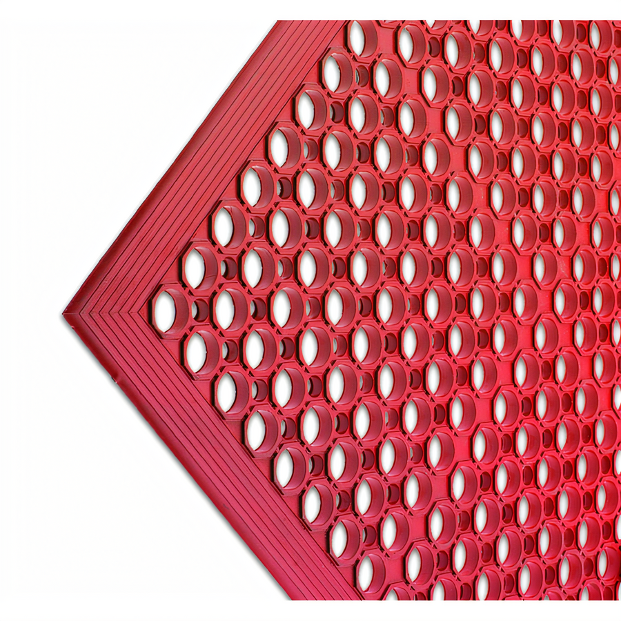 Product image #1 for San Jamar Grease-Resistant Anti-Fatigue Rubber Kitchen Mat, 36 x 60 Inches, 1/2 Inch Thick, Red