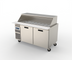 Thumbnail image #1 for Randell 60-Inch High Heat Refrigerated Mega-Top Sandwich Prep Table / Breading Table, 2-Section, 9.8 Cu. Ft., Side-Mounted Self-Contained Refrigeration