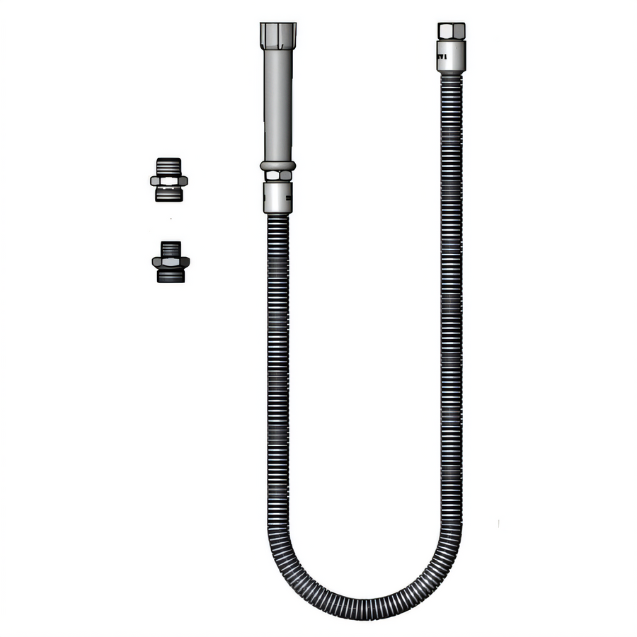 Product image #1 for T&S Brass B-0044-H5 44-Inch Flexible Stainless Steel Pre-Rinse Replacement Hose with Heat-Resistant Handle and Adapters