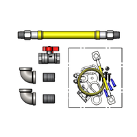 Safe-T-Link 60-Inch Gas Connector Hose with Quick Disconnect, Ball Valve, and Restraining Device