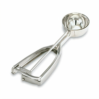 Vollrath Size 10 Round Bowl Disher, 3-1/8 oz., Stainless Steel, Universal Squeeze Handle