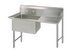 Thumbnail image #1 for BK Resources One-Compartment Stainless Steel Sink with 24-Inch Right Drainboard, 24 x 24 x 14 Bowl