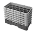 Thumbnail image #2 for Cambro Camrack Half-Size 17-Compartment Glass Rack with 6 Soft Gray Extenders, Beige