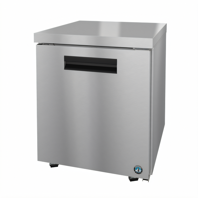 Product image #1 for Hoshizaki Steelheart 27-Inch Low Profile Undercounter Refrigerator with One Solid Door, Stainless Steel, Rear-Mounted R290