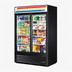 Thumbnail image #1 for True 51-Inch Wide Two-Section Glass Door Merchandiser Refrigerator with Sliding Low-E Doors and LED Lighting