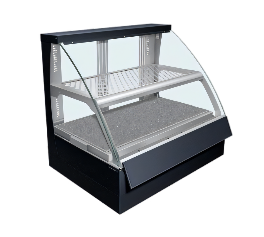 Product image #1 for Hatco Flav-R-Savor® Curved Glass Countertop Heated Food Display Case, 2-Pan, Full Service