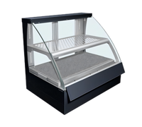 Hatco Flav-R-Savor® Curved Glass Countertop Heated Food Display Case, 2-Pan, Full Service