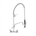 Thumbnail image #1 for Fisher Spring Pre-Rinse Unit with Add-On Faucet and 6-Inch Swing Spout, 8-Inch Adjustable Wall Mount, Stainless Steel