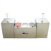 Thumbnail image #1 for Winco Benchmark Stainless Steel Countertop Condiment Station with 2 Pump Wells and 3 Pan Inserts