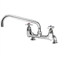 T&S Brass Big-Flo B-0294 Kettle & Pot Sink Mixing Faucet with 8-Inch Deck Mount and 18-Inch Swing Nozzle