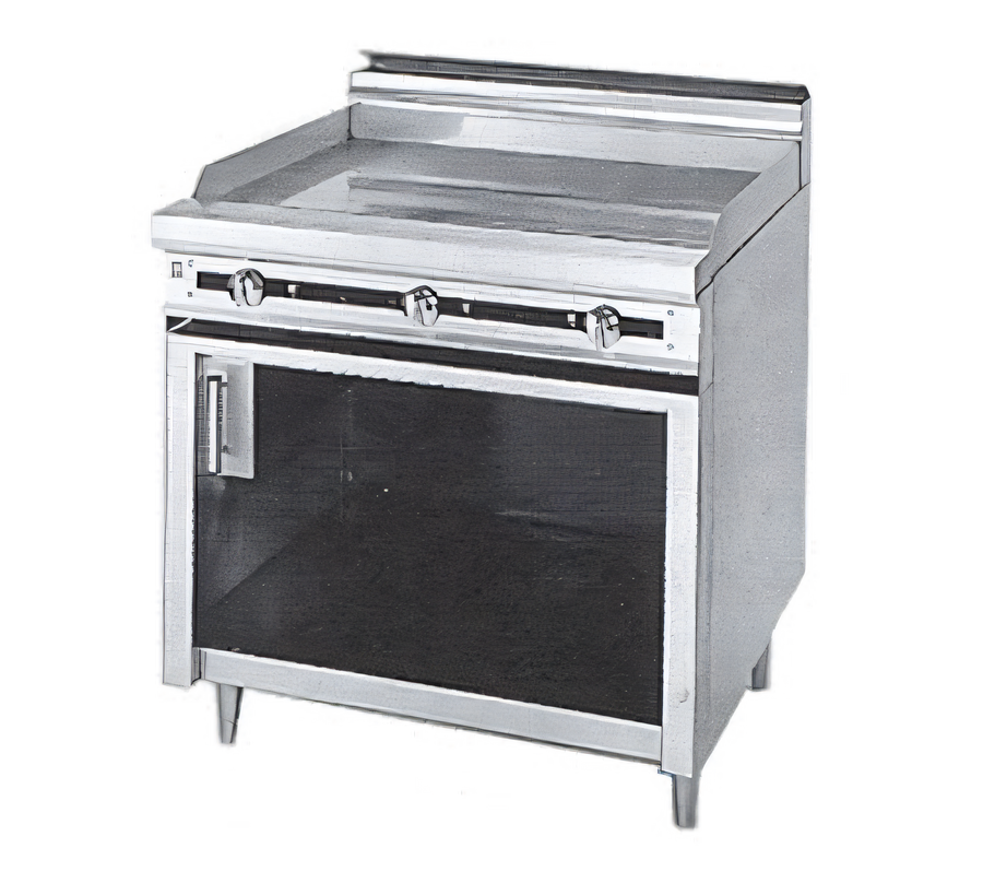 Product image #1 for Titan JTRH-24G 24" Heavy Duty Gas Griddle Range with Cabinet Base