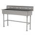 Thumbnail image #1 for Advance Tabco 60-Inch 3-Station Freestanding Multiwash Hand Sink with Backsplash and Basket Drain