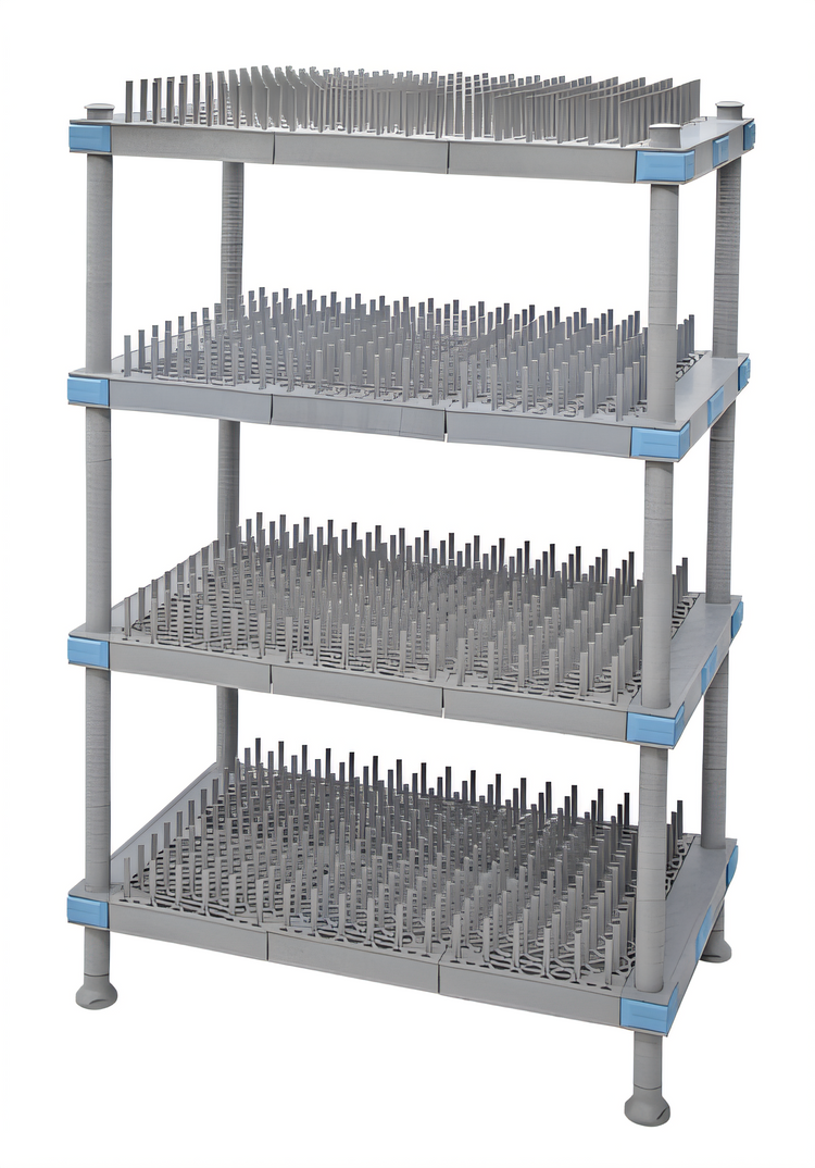 Product image #1 for Quantum Millenia 4-Tier Mobile Drying Rack Unit, 54 x 24 x 68 Inches, Gray