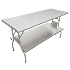 Thumbnail image #1 for Omcan USA 41234 Stainless Steel Folding Table with Undershelf, 60 x 24 Inches